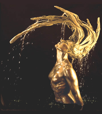 - Bather - Over Life-size Bronze sculpture by Barry Johnston