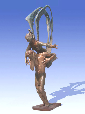 - Comforter - Bronze sculpture by Barry Johnston