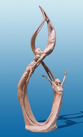 - Faith, Hope, and Love - Clay (to be cast into bronze) by Barry Johnston
