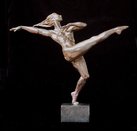 Dancer (Small) - Bronze sculpture by Barry Johnston
