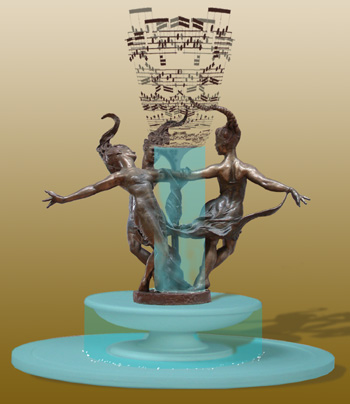 - Muses and Music - Bronze sculpture by Barry Johnston