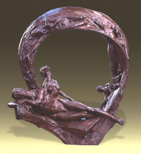 One Flesh - Bronze sculpture by Barry Johnston