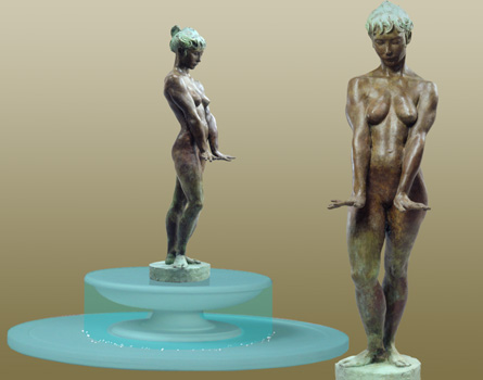 - Temperance Fountain - Bronze sculpture by Barry Johnston