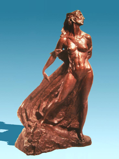 Tempest - Bronze sculpture by Barry Johnston