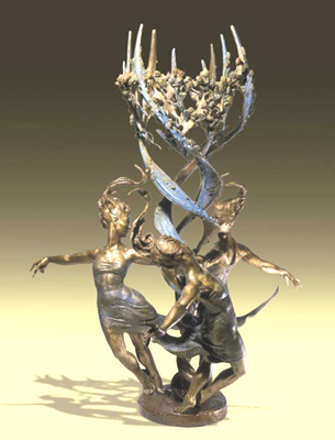 - Whipping Up Spring - Bronze sculpture by Barry Johnston